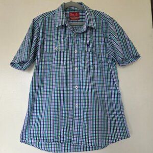 Thomas Cook Australia Boy's Sz 14 Western Cowboy Button Shirt Pocket Pure Cotton
